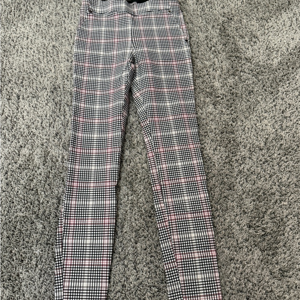 Maurices Black and White Plaid Trousers